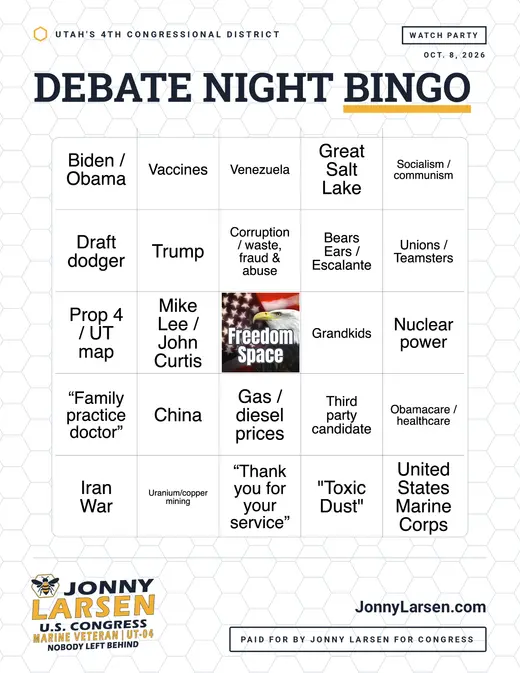 Debate Night Bingo card 2