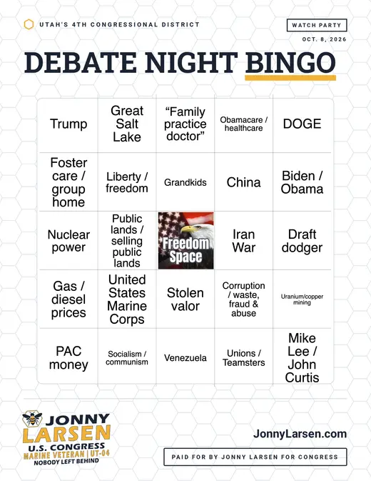 Debate Night Bingo card 4